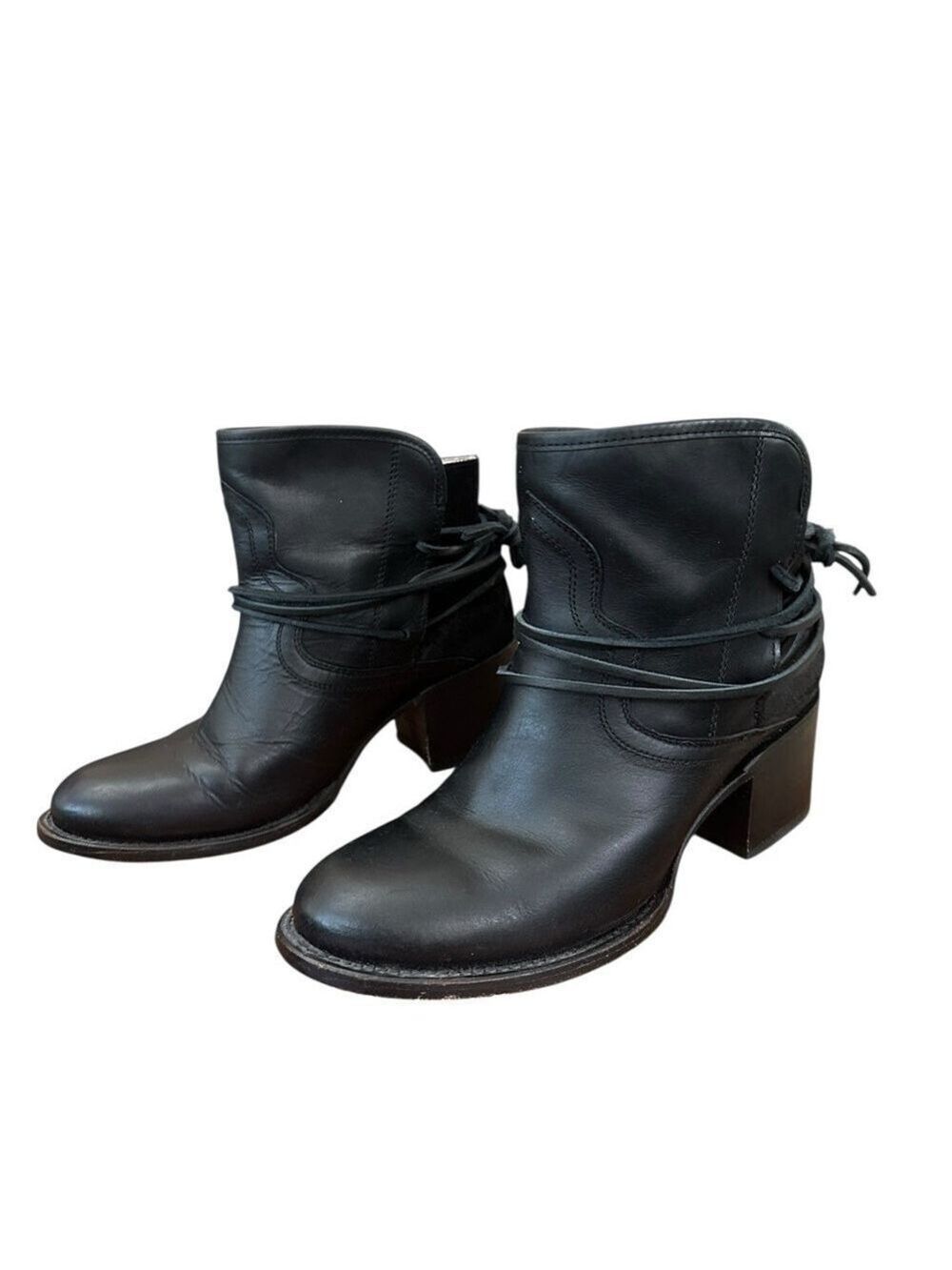 Freebird Black Casey Booties Distressed Leather Size 9 Fits like an 8.5 EUC - Picture 2 of 12